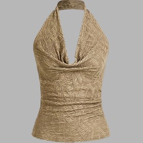 Resim Yazlık Kadın Pileli Tasarım Moda Camisole Üst 