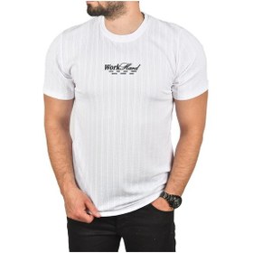 Resim Deepsea Erkek Beyaz Dar Kesim Pamuklu Tişört Slim Fit Nefes Alan Yumuşak Dokulu Tişört 2504351 Beyaz 