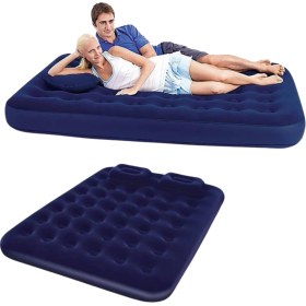 Resim Dış Mekan Şişme Yatak Çift Kişilik Flokeli Yüzey Konforlu Kullanım - KR0025-5MZFF6 