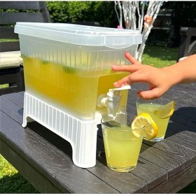 Resim Foly Life Musluklu ve Ayaklı Buzdolabı İçi Seyyar Su ve Limonata Sebili 