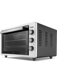 Resim Simfer 4244 İnox Gri 42 LT Turbo Fan Mini/Midi Fırın - 6 Fonksiyon,Yoğurt Yapma, Buz Çözme & İç Aydınlatma 