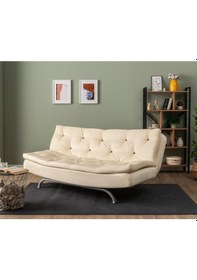 Resim Pafu Rivo Üçlü Yataklı Koltuk - Soho Krem Krem 