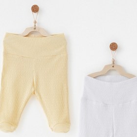 Resim Andywawa Bebek 2'li Patikli Pantolon Set Sarı - Sarı / 3-6 Ay 