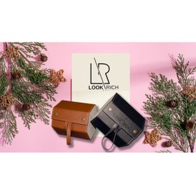 Resim Look Rich El Yapımı Deri 6'lı Gözlük Taşıma Ve Saklama Çantası- Taba Renk 