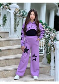 Resim Star Style Kız Çocuk 3'lü Takım - 3/12 Yaş - 31517 Mor 