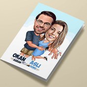 Resim Evlilik Teklifim Karikatürlü Tebrik Kartı 