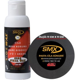Resim 3'ü 1 Arada Cila Boya Koruma Hare Giderici 100 ml+Cila Süngeri 