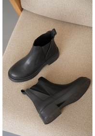 Resim D0646 Soğuk Geçirmez Kışlık Kadın Bot & Bootie Siyah 