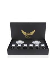 Resim Mercan Mavi 18 Parça Çay + Mırra Set Hediye Kutulu Beyaz - Mavi 