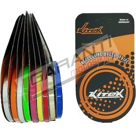Resim Motosiklet Jant Sticker Mavi Alman 