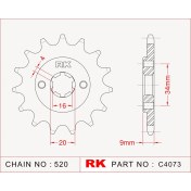 Resim RK Hyosung GT 250 R EFI RK Çelik Ön Dişli C4073-14 (2011-2015) 