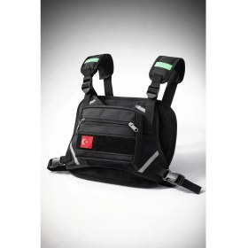 Resim Dudaktan Kalbe Reflektörlü Yeni Nesil Motorcu Göğüs Çantası 