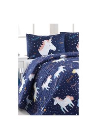 Resim Kapitone Yatak Örtüsü Seti Çift Kişilik Magicunicorn Laci Laci 