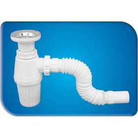 Resim Taslı Lavabo Sifonu - Taslı Lavabo Gider Borusu - Lavabo Sifonu 
