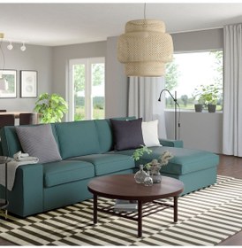 Resim 2'li Kanepe Ve Uzanma Koltuğu, Kelinge Gri-turkuaz Gri 