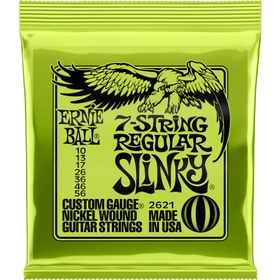 Resim Ernie Ball 2621 7-String Regular Slinky Nickel Wound Elektro Gitar Teli (10-56) 