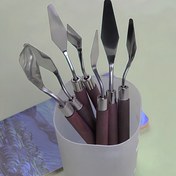 Resim Paslanmaz Çelik Palet Bıçağı Seti - Yağlı Boya, Karma Medya Sanatı için Sanatçı Boya Spatula Araçları - 3/5/7 Ahşap Saplı Palet Bıçağı Seti 