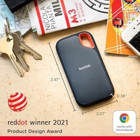 Resim SanDisk Extreme 4TB Taşınabilir NVMe SSD, USB-C, 1050 MB/sn'ye Kadar, Güçlendirilmiş ve Suya Dayanıklı 