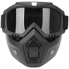 Resim ebakbak Cross Motosiklet Bisiklet Gözlüğü Açık Kask Maskesi Süngerli Bant Lastikli Jet Maske Siyah Cam 