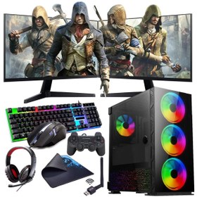 Resim INTEL I5 13400F 16GB 240SSD 1TB HDD 4GB GTX1650 Çift 24" Mon. (Gaming SET) Rogame