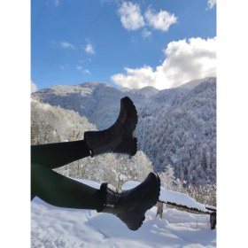 Resim Çiğdem Kundura Kar Botu Unisex - Kar 13 - Siyah-Çapraz-Fermuarlı - 39 