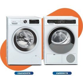 Resim Profilo 2'li Beyaz Eşya Seti CGA142X0TR Çamaşır Mak., KM961RCTR Kurutma Makinası 