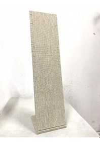 Resim Yerli Üretim Moscow Model Keten Kumaş Hasır Renk 40/10 Cm Ayaklı Takı Sergileme Standı Çok Renkli 