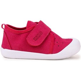 Resim Kiko Kids Daffy Cırtlı Kız Bebek İlk Adım Panduf Ayakkabı Fuşya 