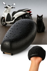 Resim lawrenceshop 50 cc Scooter Uyumlu sele kılıfı su geçirmez 50 cc motorsiklet koltuk kılıfı 