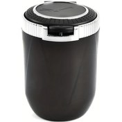 Resim Dashanshop 1 Adet Gümüş Renkli Araç Yangına Dayanıklı Küllük, Duman Önleyici Çerçeve Ve Mini Çöp Kutusu, Abs+metal İç Yapı, Otomatik Açılır Kapak 