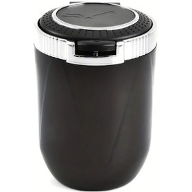 Resim Dashanshop 1 Adet Gümüş Renkli Araç Yangına Dayanıklı Küllük, Duman Önleyici Çerçeve Ve Mini Çöp Kutusu, Abs+metal İç Yapı, Otomatik Açılır Kapak 