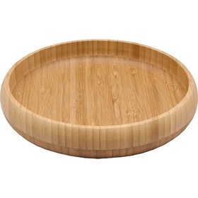 Resim Mien Bambu Çukur Tabak - 20x3,5 Cm - Doğal Ahşap Çerezlik Ve Sunum Kasesi Kahverengi 