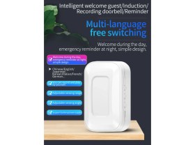 Resim Sonex Hareket Sensörlü Kablosuz Kapı Zili – 20 Melodi, Çok Dilli Karşılama (C50) 