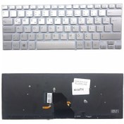 Resim Sony Uyumlu Vaio SVF14215SC Klavye - Türkçe Gümüş Gri - Işıklı - Çerçevesiz 