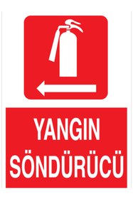 Resim Uytab Yangın Söndürücü Uyarı Tabelası - 20x30 Alüminyum Kompozit Panel - Y55 