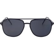 Resim Eroe E107 Metal Oversize Kare Model Siyah Unisex Güneş Gözlüğü C1 CAT.3 
