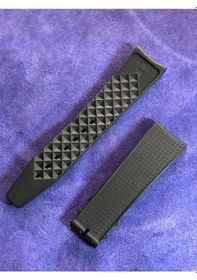 Resim Iwc Uyumlu Siyah Silikon Saat Kordonu 22mm 