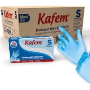 Resim Kafem Mavi Nitril Eldiven Pudrasız (S) 100 Lü X 20 Paket (Koli) 