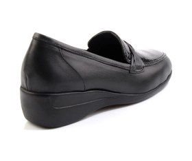 Resim Bambi Siyah Hakiki Deri Kadın Dolgu Topuklu Ayakkabı K01531254103 Siyah 