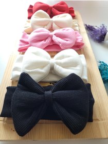 Resim SeherBebeButik Kız Çocuk & Bebek Kaşkorse Fiyonklu Bandana 5'li Set 