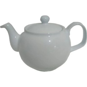 Resim Beyaz P Model Semaver Çay Makinası Porselen Demlik Grubu 