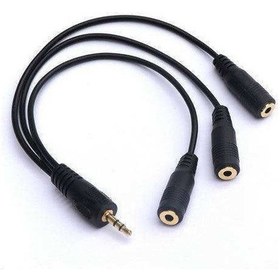 Resim 3Lü Stereo Çoklayıcı Ses Sistemi Kablosu 3 X 3.5Mm Dişi 1X Erkek 