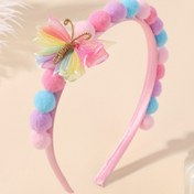 Resim 1 adet YHXX YLEN Boho Şık Kelebekli File Saç Bandı Kızlar İçin - Pastel Pembe Çok Renkli Ponponlu ve Pullu Kelebek Fiyonklu, Partiler, Seyahat ve Günlük Prenses Stili için Mükemmel, Her Mevsim Genç Aksesuarı, Parti Başlığı | Eğlenceli Tasarım | Işıltılı Detaylar 