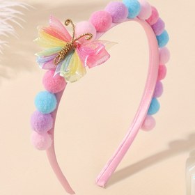 Resim 1 adet YHXX YLEN Boho Şık Kelebekli File Saç Bandı Kızlar İçin - Pastel Pembe Çok Renkli Ponponlu ve Pullu Kelebek Fiyonklu, Partiler, Seyahat ve Günlük Prenses Stili için Mükemmel, Her Mevsim Genç Aksesuarı, Parti Başlığı | Eğlenceli Tasarım | Işıltılı Detaylar 