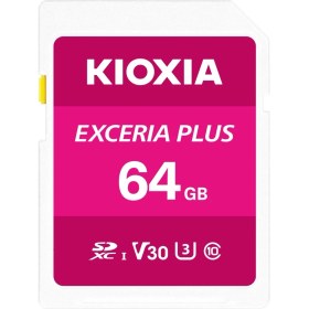 Resim Kıoxıa Excraı Plus 64 GB V30 U3 A1 Microsd Hafıza Kartı 