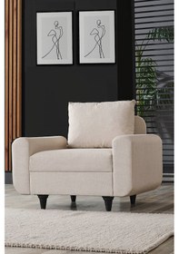 Resim Kagu Corner Flavia Berjer Krem 