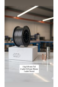 Resim GERMAN Gazsız gazaltı kaynak makine teli + 1 adet 0.8 mm + 2 adet 0.8 meme + 1 adet nozzle 