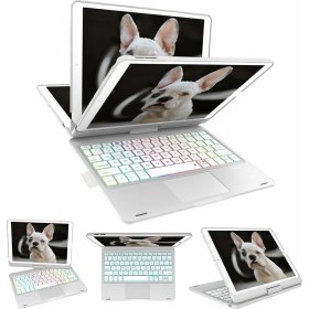 Resim Fogy Apple Ipad 8. ve 9. Nesil 2020 /2021 Uyumlu 10.2 Klavyeli Kılıf 360 Dönebilen Rgb Tuşlu Touchpad 