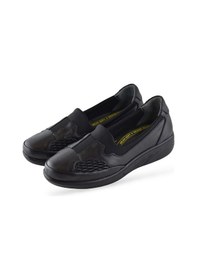 Resim 4217 Tam Ortopedik Taban Günlük Hakiki Deri Kadın Ayakkabı Anne Ayakkabısı Siyah 