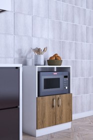 Resim rafineritasarım Rafineri Makro Dolap Çok Amaçlı Mikrodalga Fırın Dolabı 